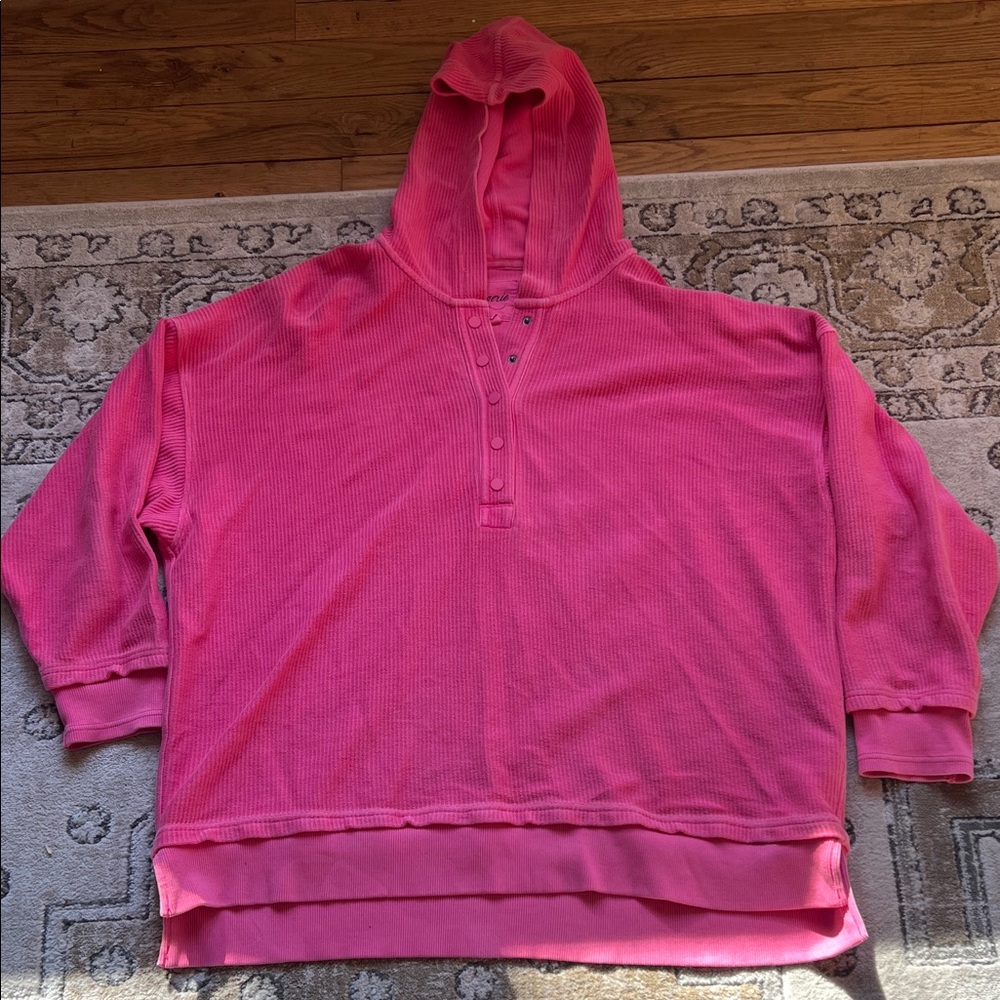 Aerie Textured Henley Hoodie
